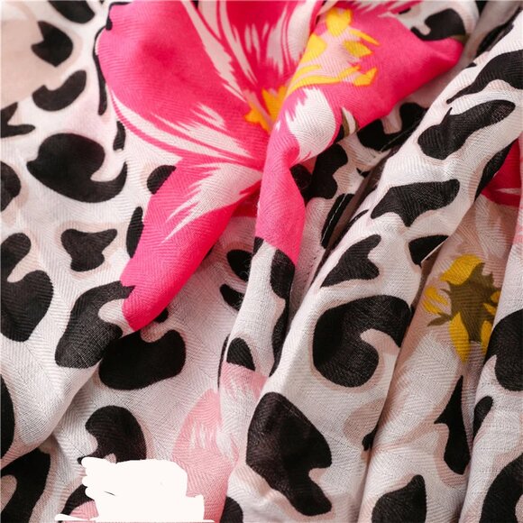 Animal Print Scarves and Shawls, Summertime Scarf Light weight Women Head Cover - Picture 4 of 5